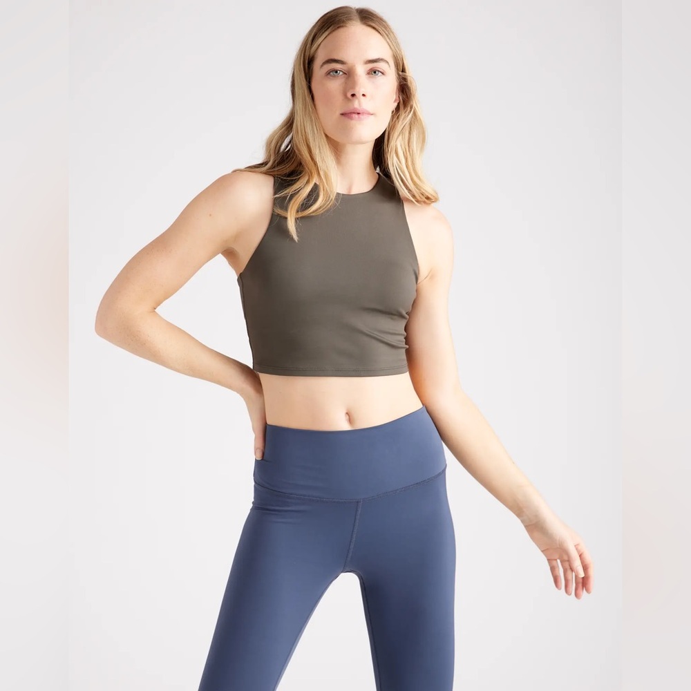 Ultra-Soft High-Neck Cropped Tank